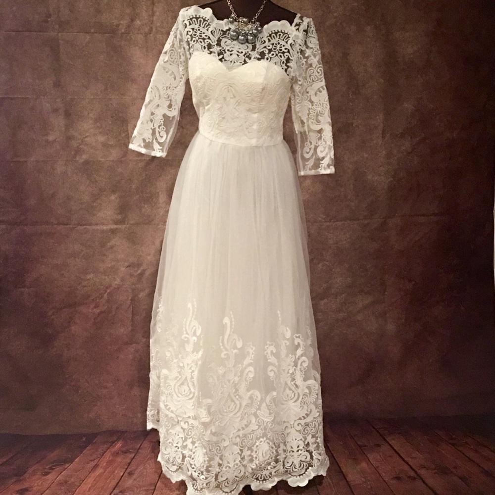 Chi Chi London White Bridal Dress 10